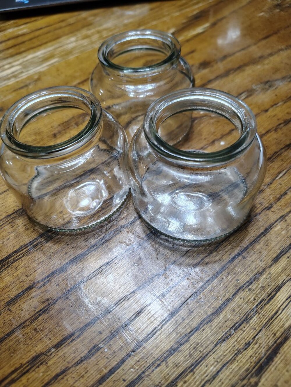 Three Empty Apothecary Jars